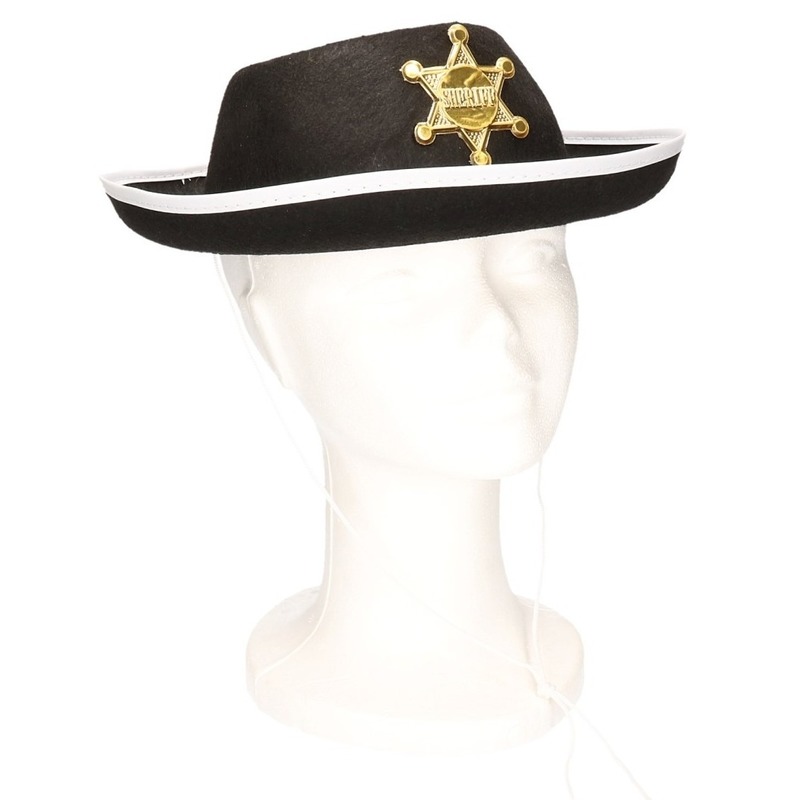 Zwarte cowboy/sheriff hoed voor kinderen Top Merken Winkel